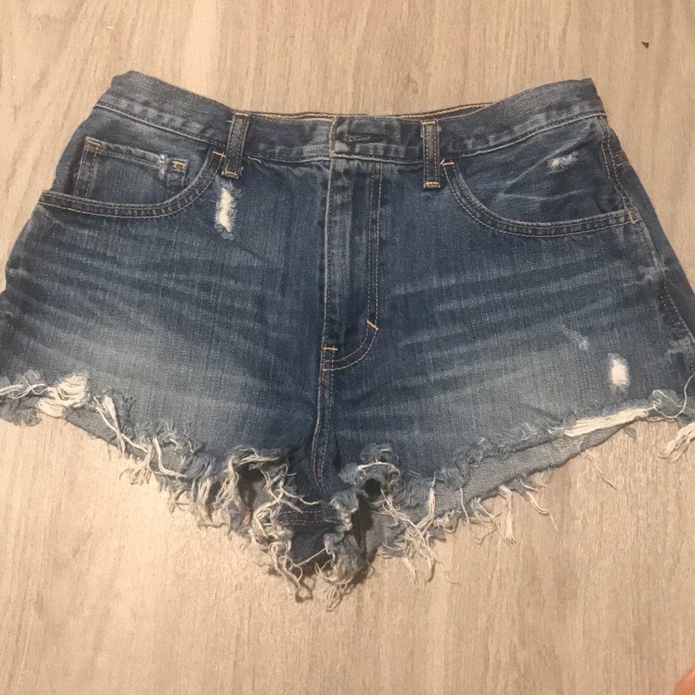 High waist jean shorts